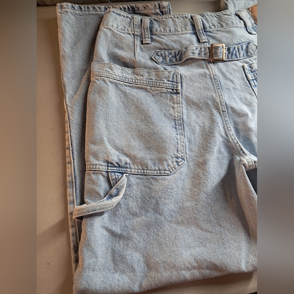 We The Free Blue Flare Wide Leg Jeans Size 29 - Picture 11 of 12